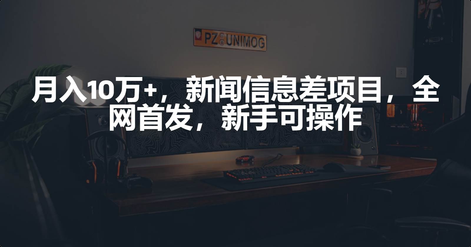 月入10万+，新闻信息差项目，新手可操作-忘忧资源库